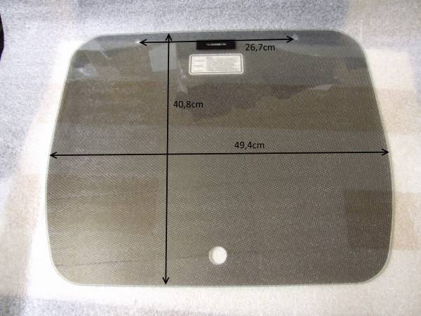Glasabdeckung Cramer-Kocher oder Spüle, 49,4 x  40,8cm