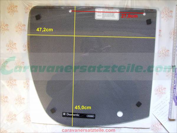 Cramer- Kocher, Glasabdeckung 47,2 x 45cm,