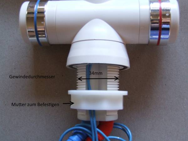 Einlochbatterie weiß
